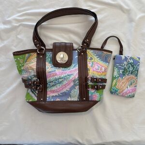 CHAPS Multicolor Paisley Tote Bag